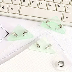 Acrylic Triangle Clip Set - Anti Roll Corner Clip for Office Documents