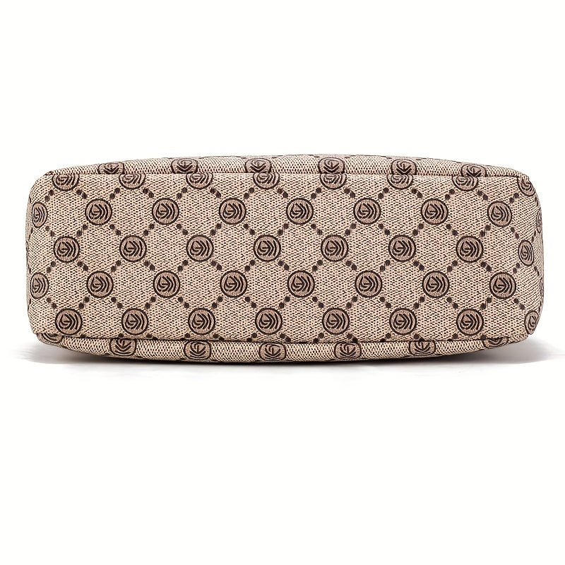 Vintage Pattern Crossbody Wallet PU Leather Textured Bag