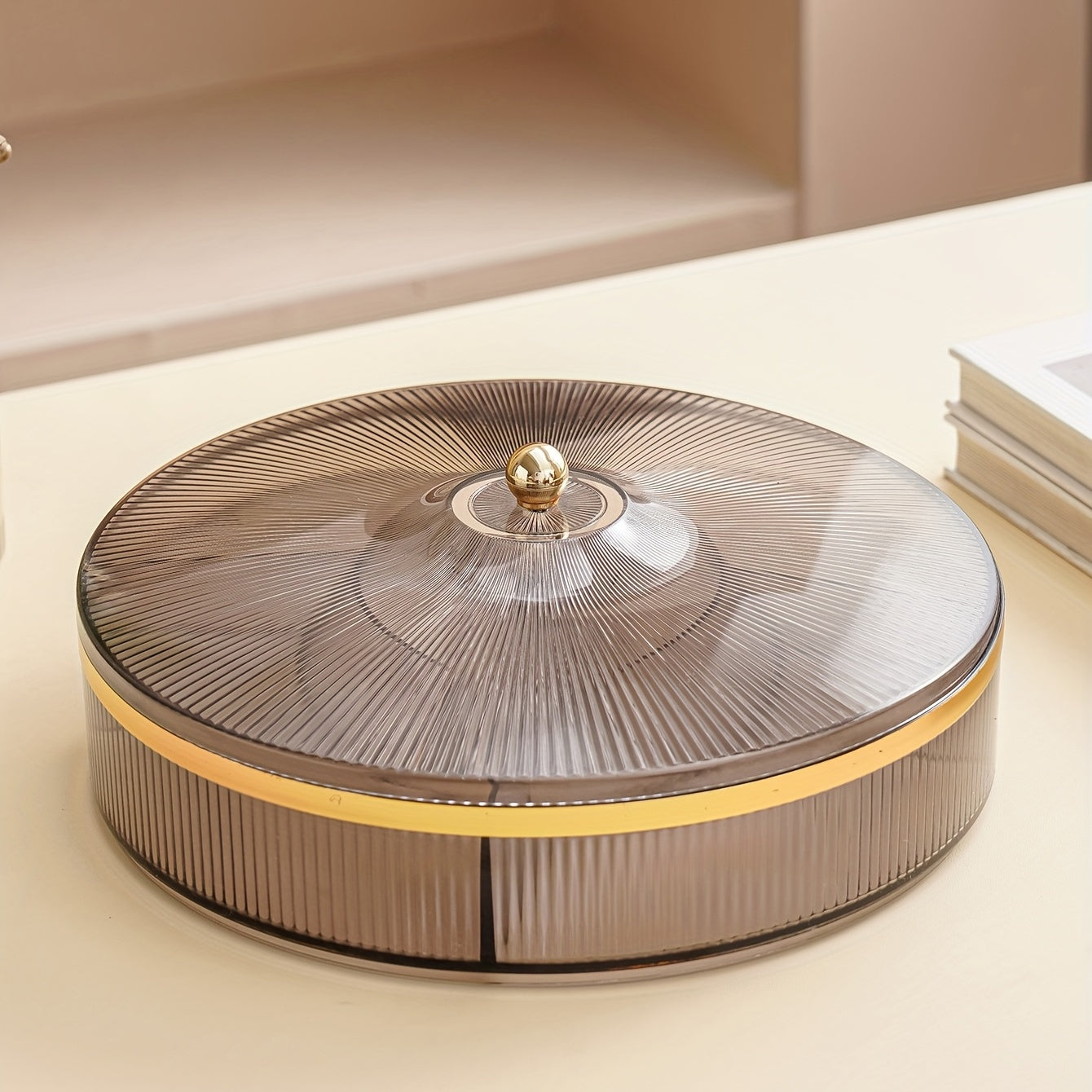 Golden Candy Server Snack Storage Box For Wedding Party