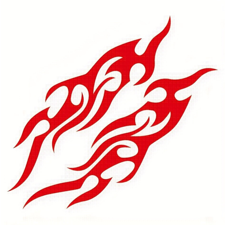Flame Pattern Bumper Stickers, Waterproof Decorative for Car Scratches