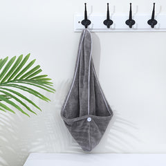 Microfiber Hair Towel Hair Turbans for Wet Hair Drying Anti Frizz Pink Grey