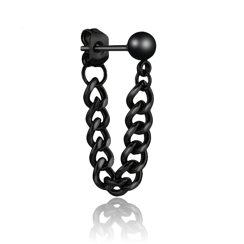 Men's Silver Stud Earrings Small Steel Ball Stainless Steel