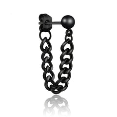 Men's Silver Stud Earrings Small Steel Ball Stainless Steel