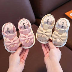 Baby Girls Bowknot Sandals Lightweight Non slip Sandals