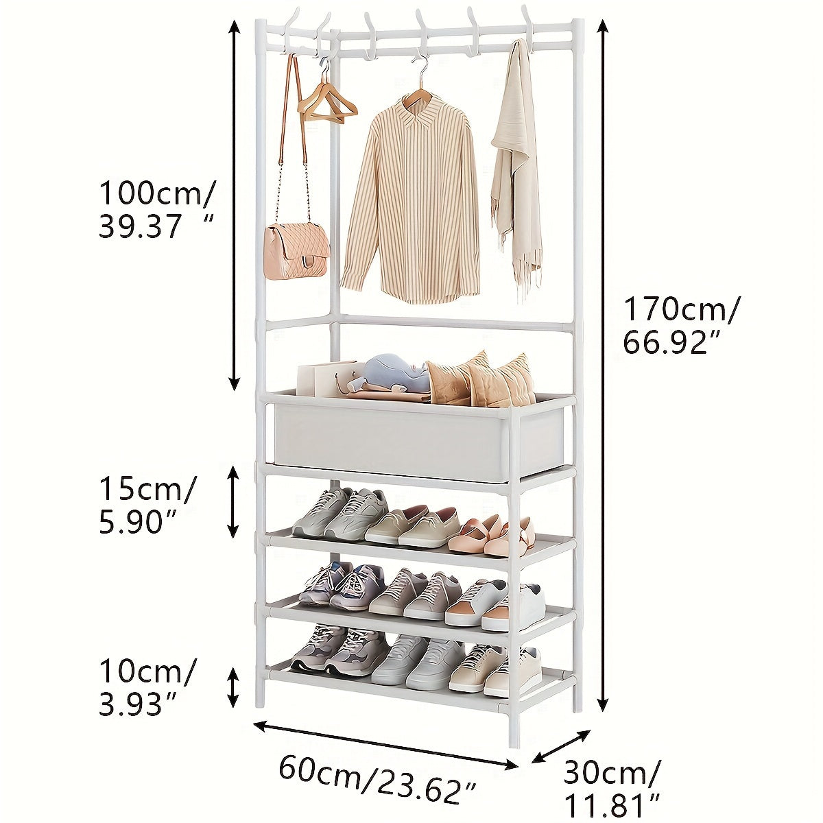 Coat Hat Shoe Rack Corner Storage Bedroom Dormitory
