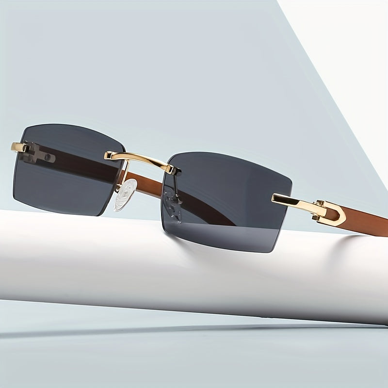 Men's Rimless Sunglasses UV Protection Decorative Sunglasses