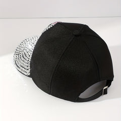 Pink Ribbon Baseball Cap Rhinestone
