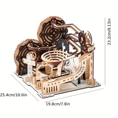3D Wooden Puzzles Marble Run Set Mechanical Model Kits