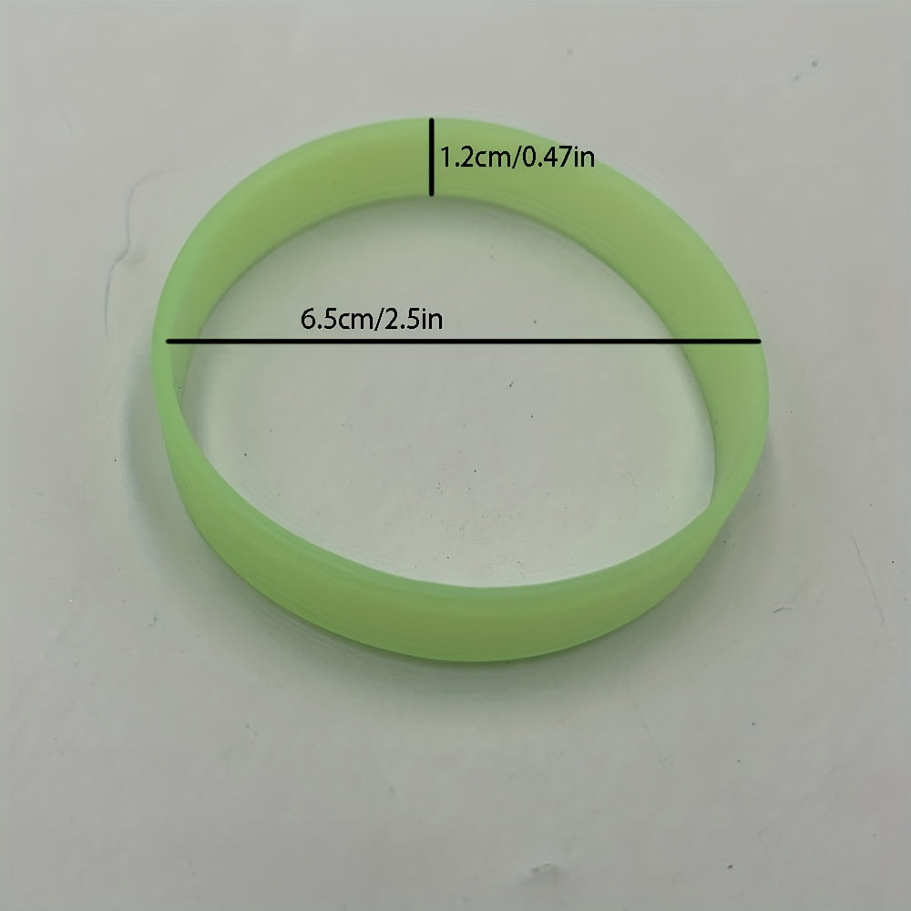 Luminous Silicone Bracelet Glow In Night Rubber Sport Wristband