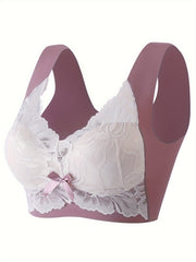 Floral Lace Wireless Bra Stretchy Intimates Lingerie