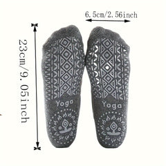 2 Pairs Yoga Socks w/ Grips & Cross Straps for Pilates Barre Dance