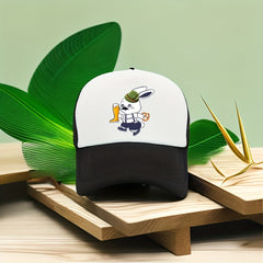 Beer Mesh Trucker Hat Anime Suit Beer Rabbit Print Baseball Cap