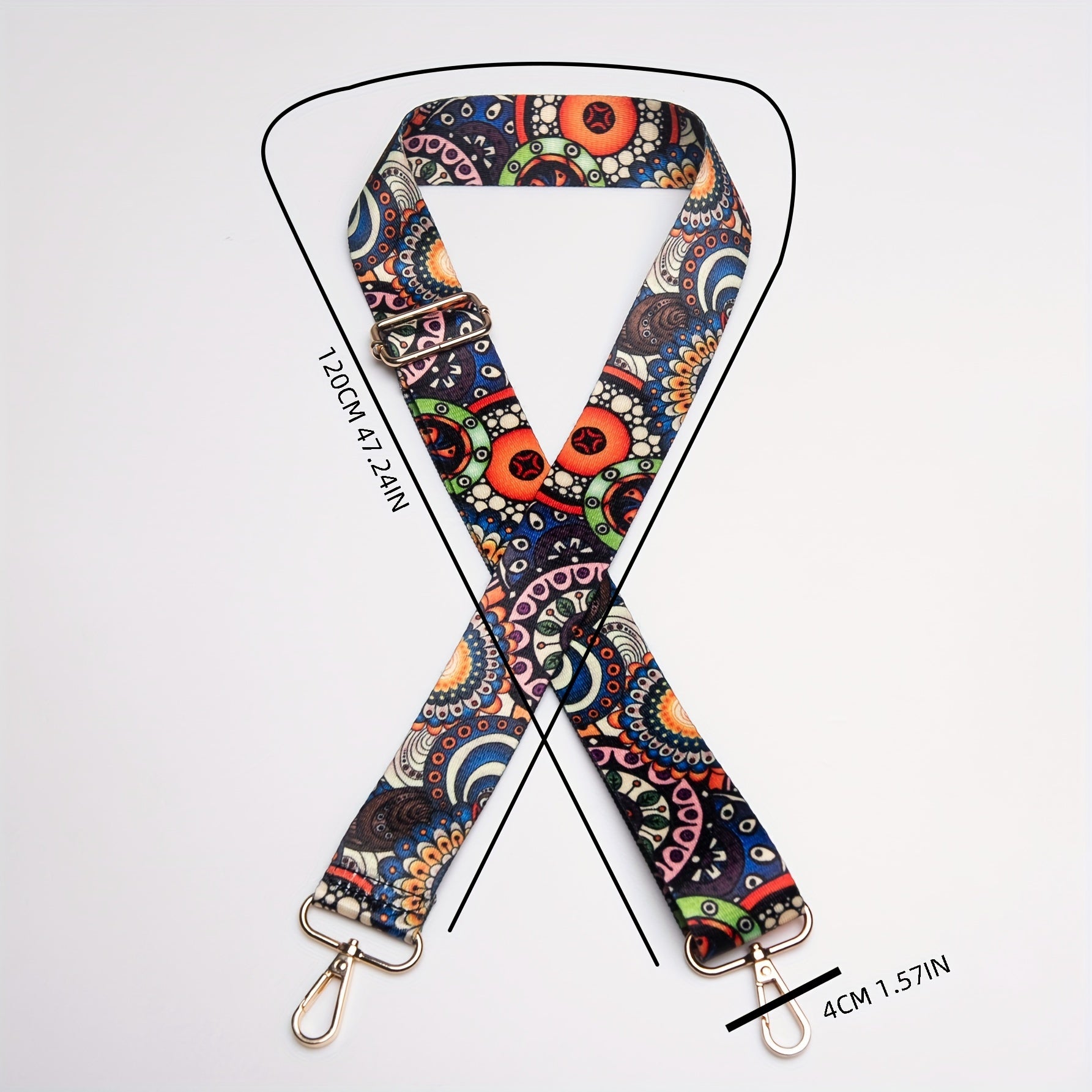 Colorful Flower Pattern Shoulder Strap for Purses