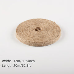 Jute Decorative Ribbon Linen Ribbon DIY Decorative Bow 10m Roll