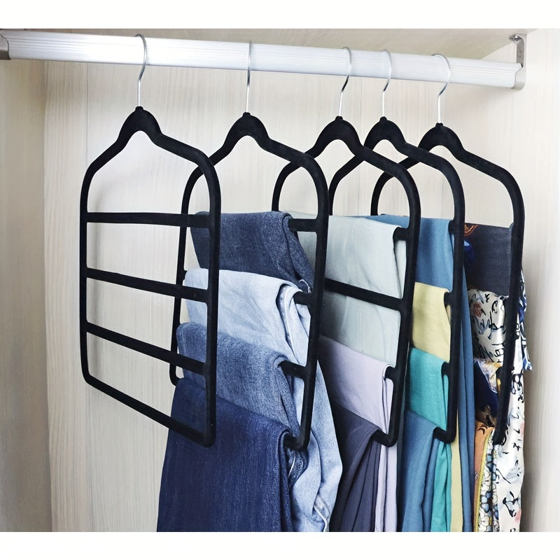 3pcs Pants Clothes Hanger Space Saving Non Slip Pants Rack Hanger