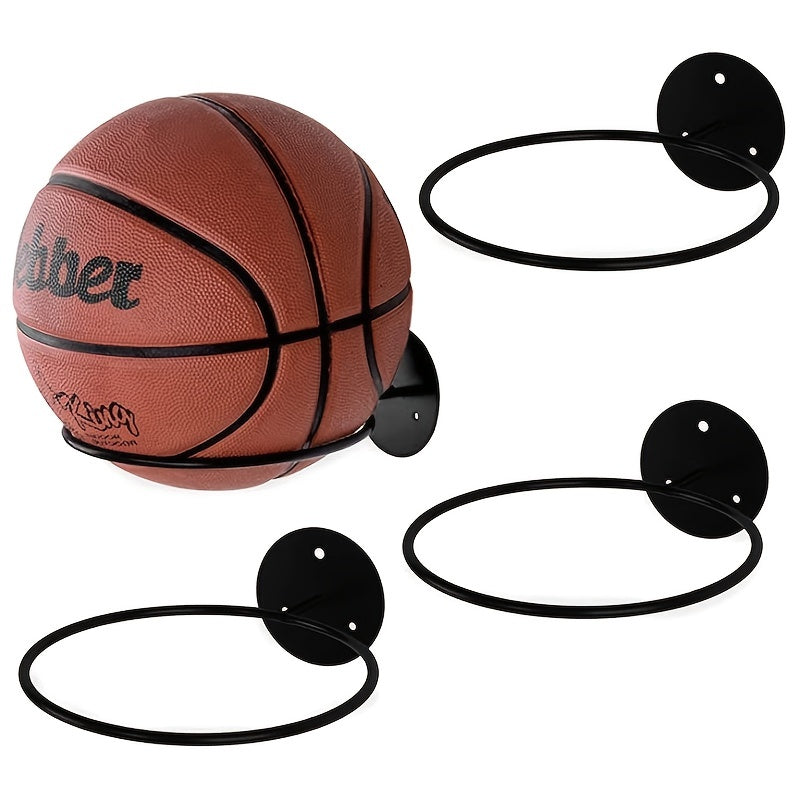 Wall Mounted Basketball Storage Rack Iron Ball Holder