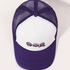 Purple Alien Trucker Hat Baseball Cap Mesh Sunshade Dad Hat