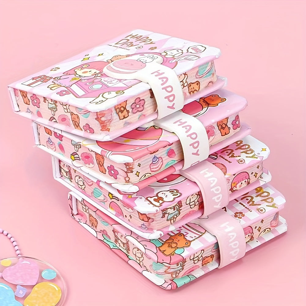 Leather Magnetic Buckle Hand Account Book Mini Cartoon Notebook