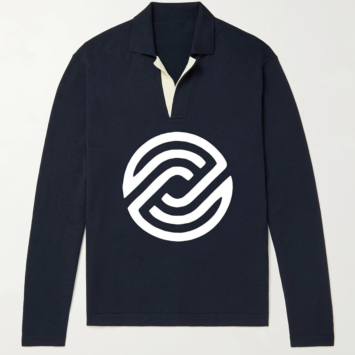 Geometric Pattern Knit Polo Shirt Men's Casual Pullover Sweater