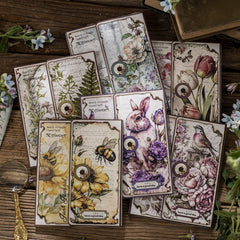30 Sheets Lost Garden Vintage DIY Art Collage Material Flowers Animals 11x14cm