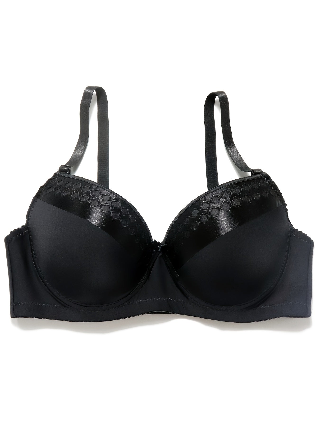  Bow Push Up Solid Bra Women's Sexy Bralette
