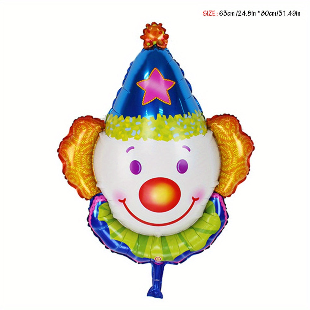 Clown Head Balloon Foil Helium Supported Carnival Balloons