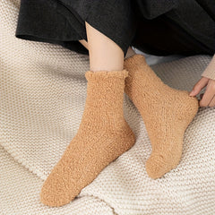 10 Pairs Fuzzy Mid Tube Socks Women's Stockings