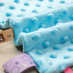 Baby Tag Security Blanket Soothing Plush Square Sensory Toy