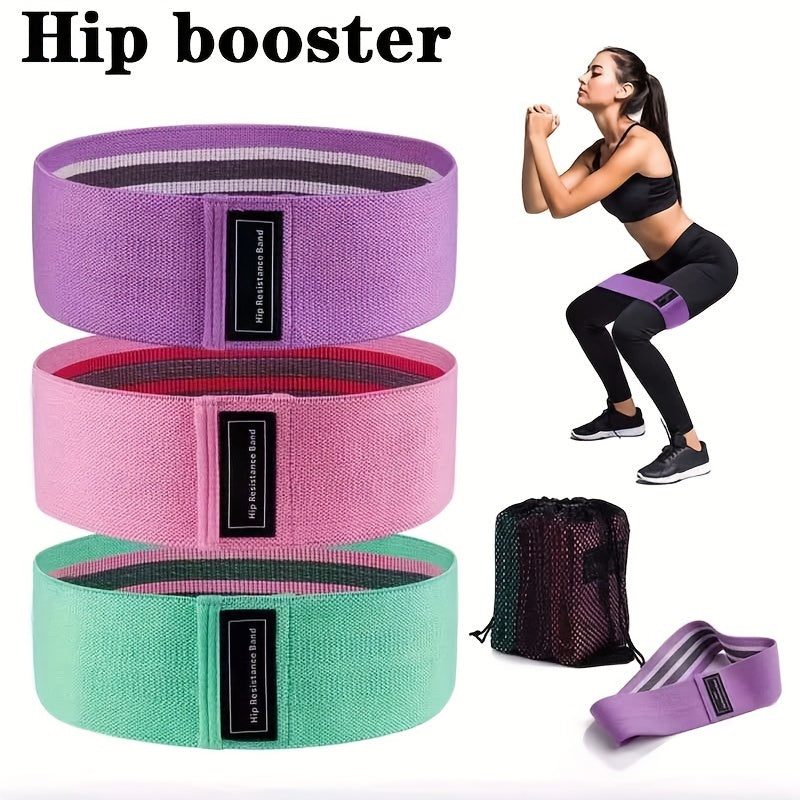 3pcs Squat Resistance Band Yoga Fitness Rope for Buttocks Lifting