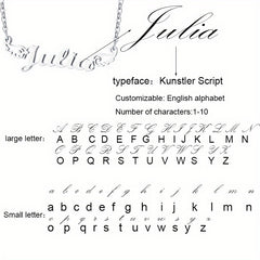 Personalized Angel Wings Pendant Name Necklace Custom Engraved Letter Hollow Cut