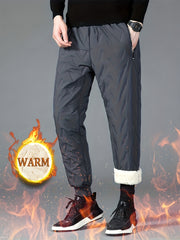 Men's Thermal Fleece Pants Warm Joggers For Winter Outdoor