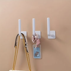 4pcs L Shaped Hook Punching Seamless Hook Lazy Rag Hanger