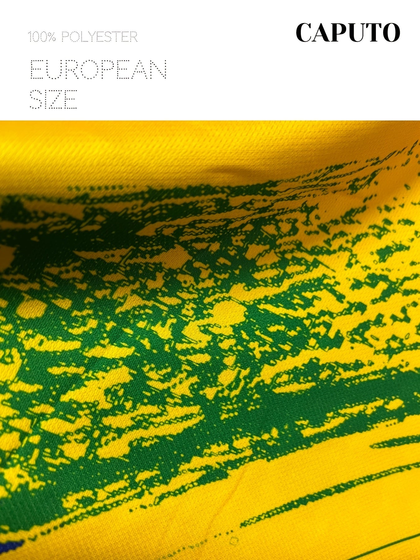 Brazil Graffiti Print V Neck T Shirt Short Sleeve Stretchy Jersey