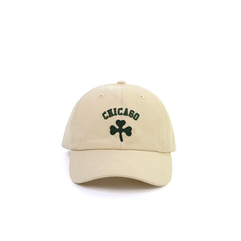 Clover Peaked Cap Soft Top Baseball Cap Couple Hat