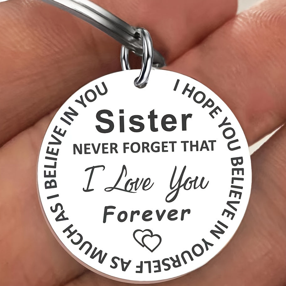 Custom Stainless Steel Keychain for Sister