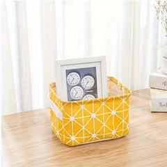 Mini Storage Basket Organizer For Makeup Book Baby Toy Canvas Bag