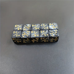 10-Piece Set 1 Dual Energy Dice for Math Lessons & Table Games