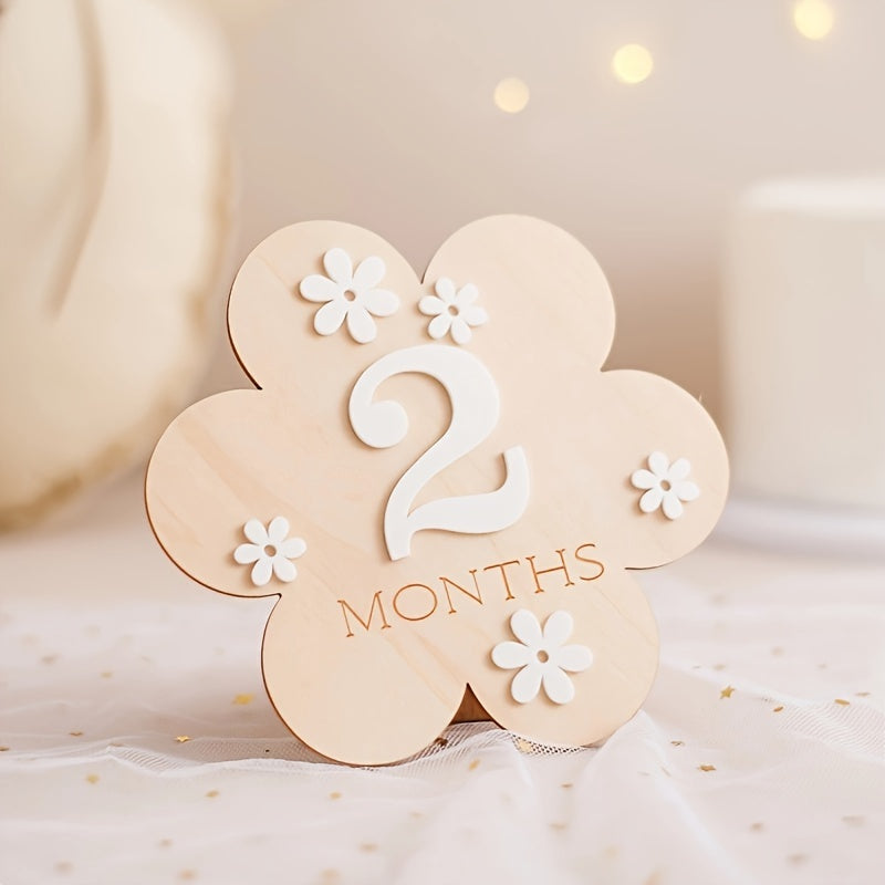 Flower Birth Memorial Plaque Bath Gift 'S Birthday Photo Props