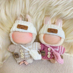 LABUBU 3pcs Crochet Doll Clothing Set for 15 Dolls