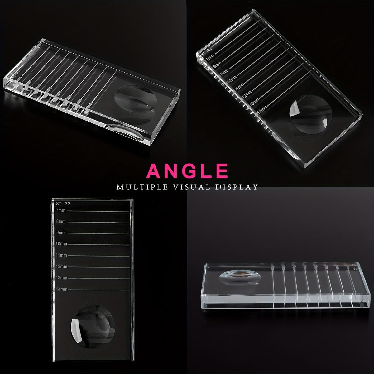 Crystal Eyelash Extension Pallet False Lash Tray Strip Glue Holder