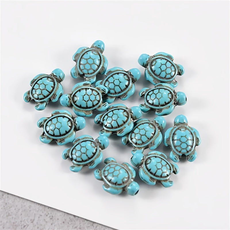 20PCS Turquoise Turtle Natural Stone Beads for DIY Bracelet Necklace
