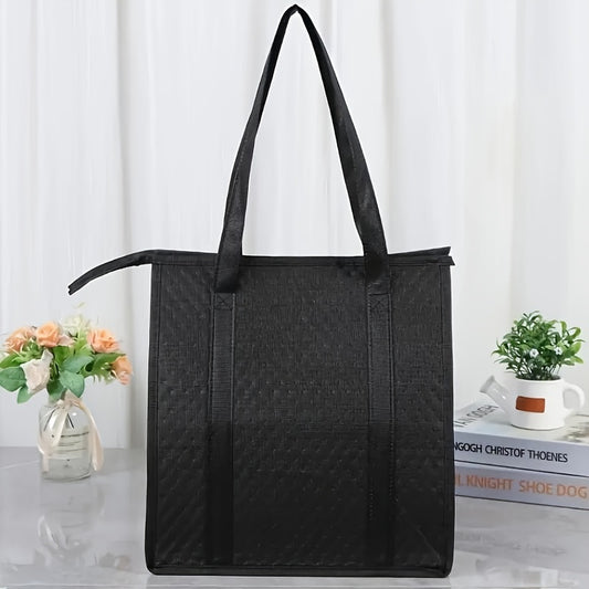 Foldable Insulated Tote Bag Aluminum Foil Lining Thermal Storage