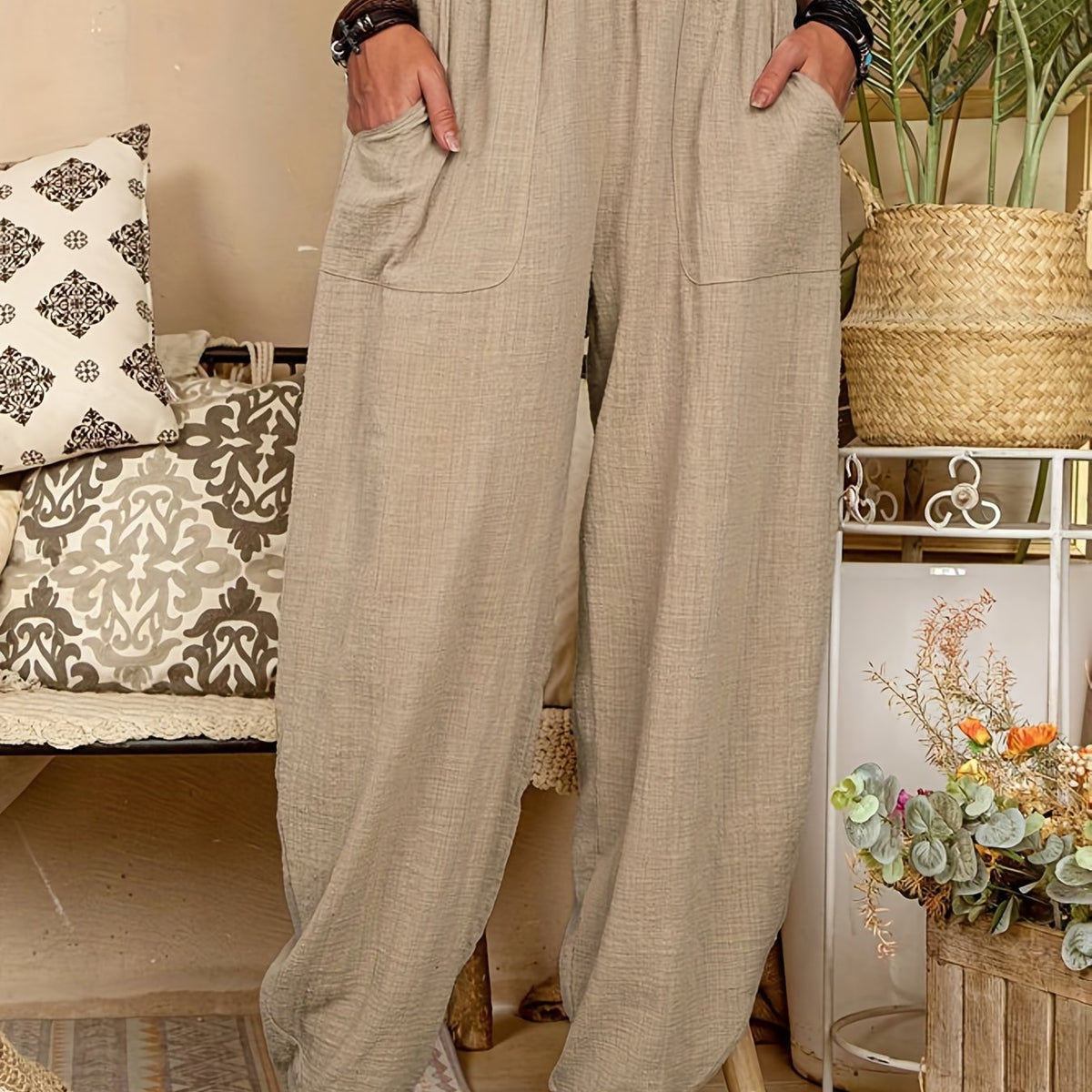 High Waist Baggy Harem Pants Casual Women's Clothing