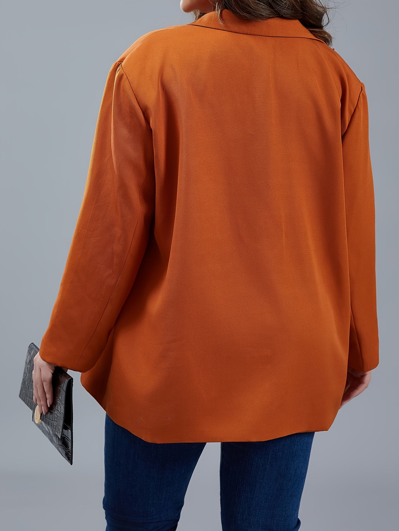  Solid Long Sleeve Workwear Blazer