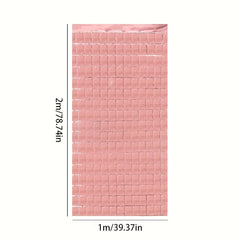 2pcs Square Bright Rain Silk Curtains Home Room Decoration