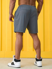 Men's Quick Dry Pleated Shorts with Zipper Pockets