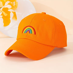 Rainbow Embroidery Casual Baseball Cap Candy Unisex Dad Hats Lightweight