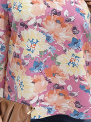  Vacay Blouse Women's Plus Floral Print Bat Sleeve V Neck Summer Top