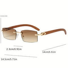 Men's Rimless Sunglasses UV Protection Decorative Sunglasses
