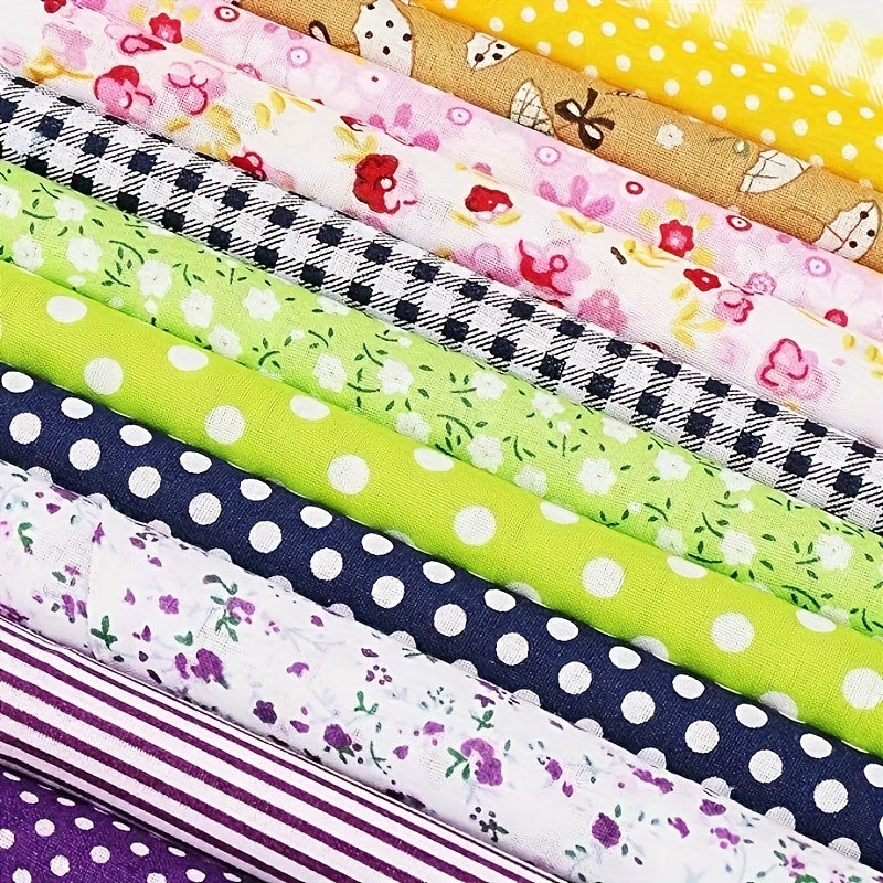 56pcs Fabric Patchwork Cotton Mixed Squares Bundle Sewing Quilting Craft